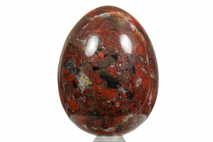 Polished Brecciated Red Jasper Egg - South Africa #356291